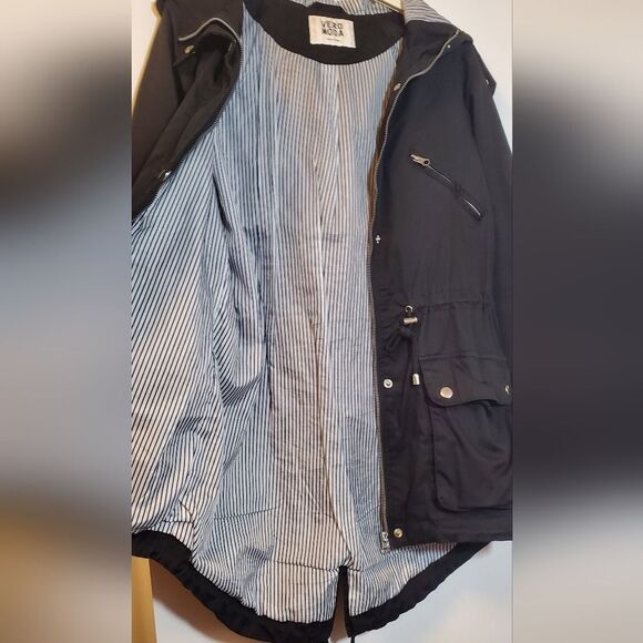 Small Vero Moda Black Utility Jacket with Hood Primula Parka High-low - Picture 9 of 12